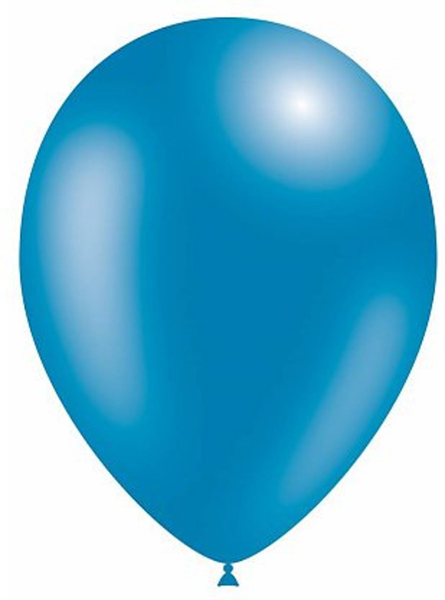 10 Metalic blauwe ballonnen